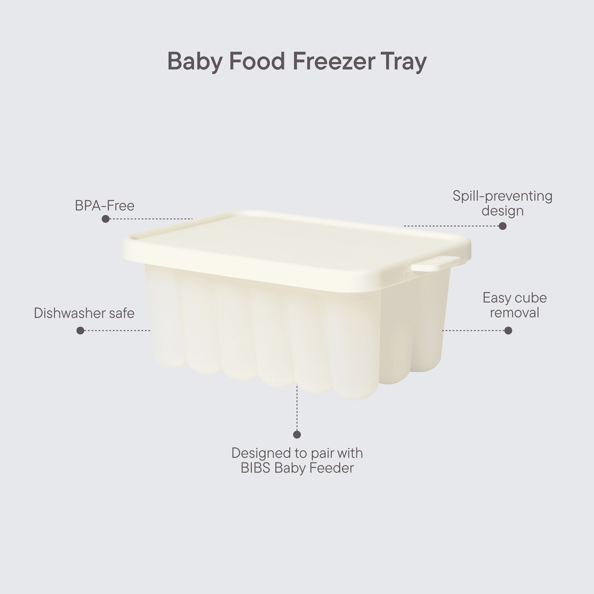 Bibs Baby Food Freezer Tray Vanilla
