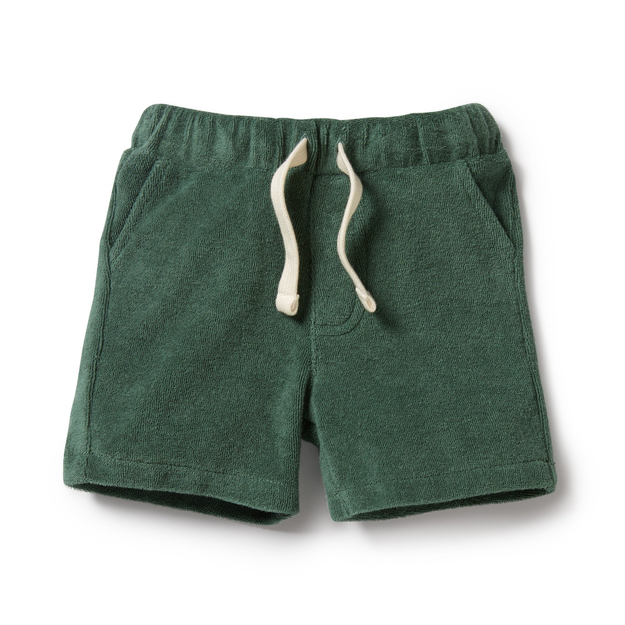 Wilson & Frenchy Organic Cotton Terry Towelling Shorts - Moss