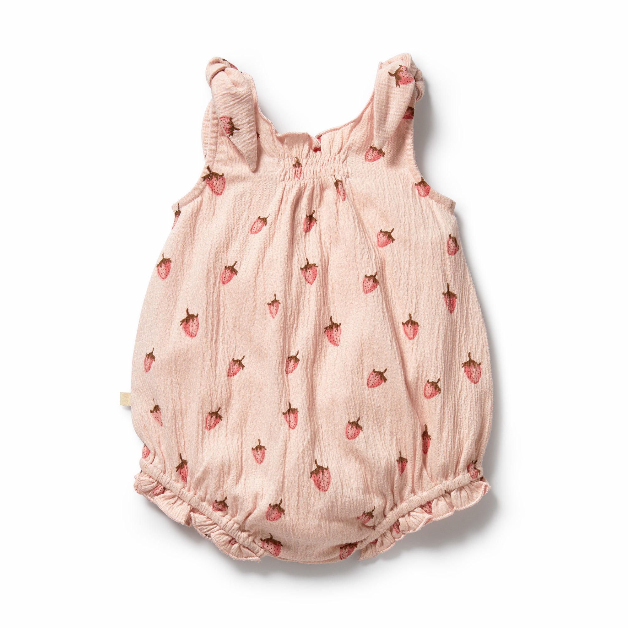 Wilson & Frenchy Strawberry Kisses Organic Tie Playsuit