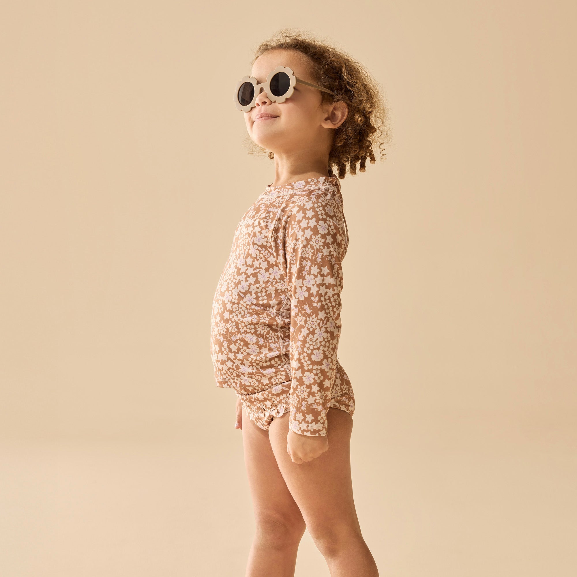 Wilson & Frenchy Hazel Floral Cutwork Rashie Swim Set