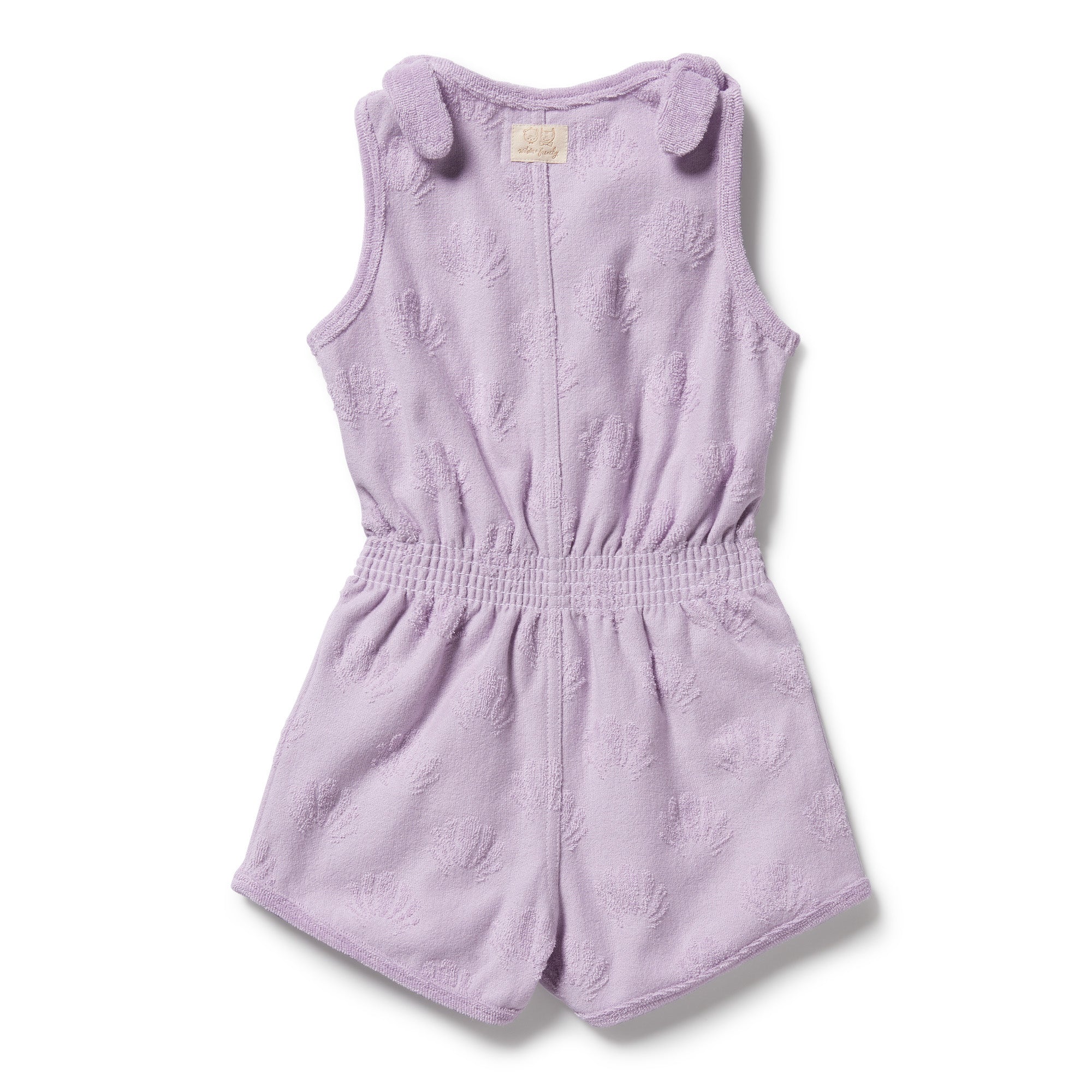 Wilson & Frenchy Lavender Shells Organic Terry Playsuit