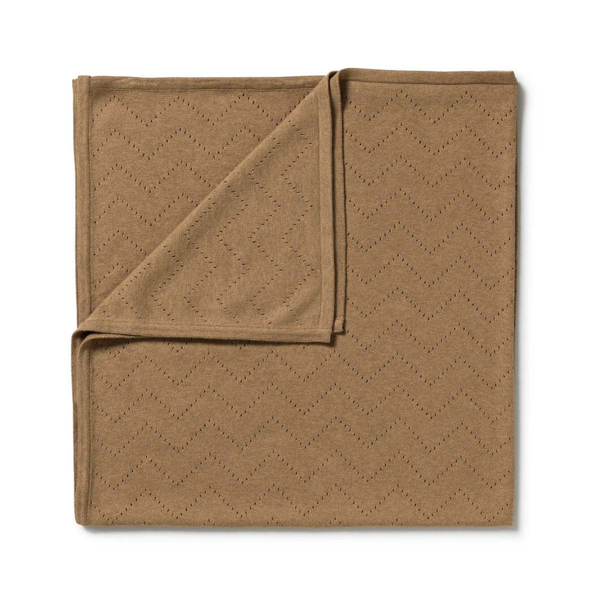 Wilson & Frenchy Ginger Snap Organic Knitted Pointelle Blanket