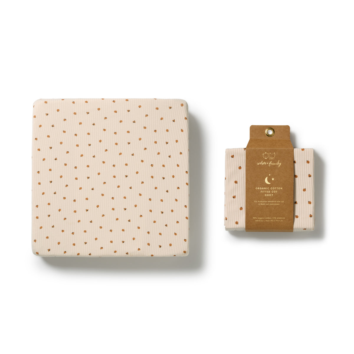 Wilson & Frenchy Little Lady Bugs Organic Cot Sheet