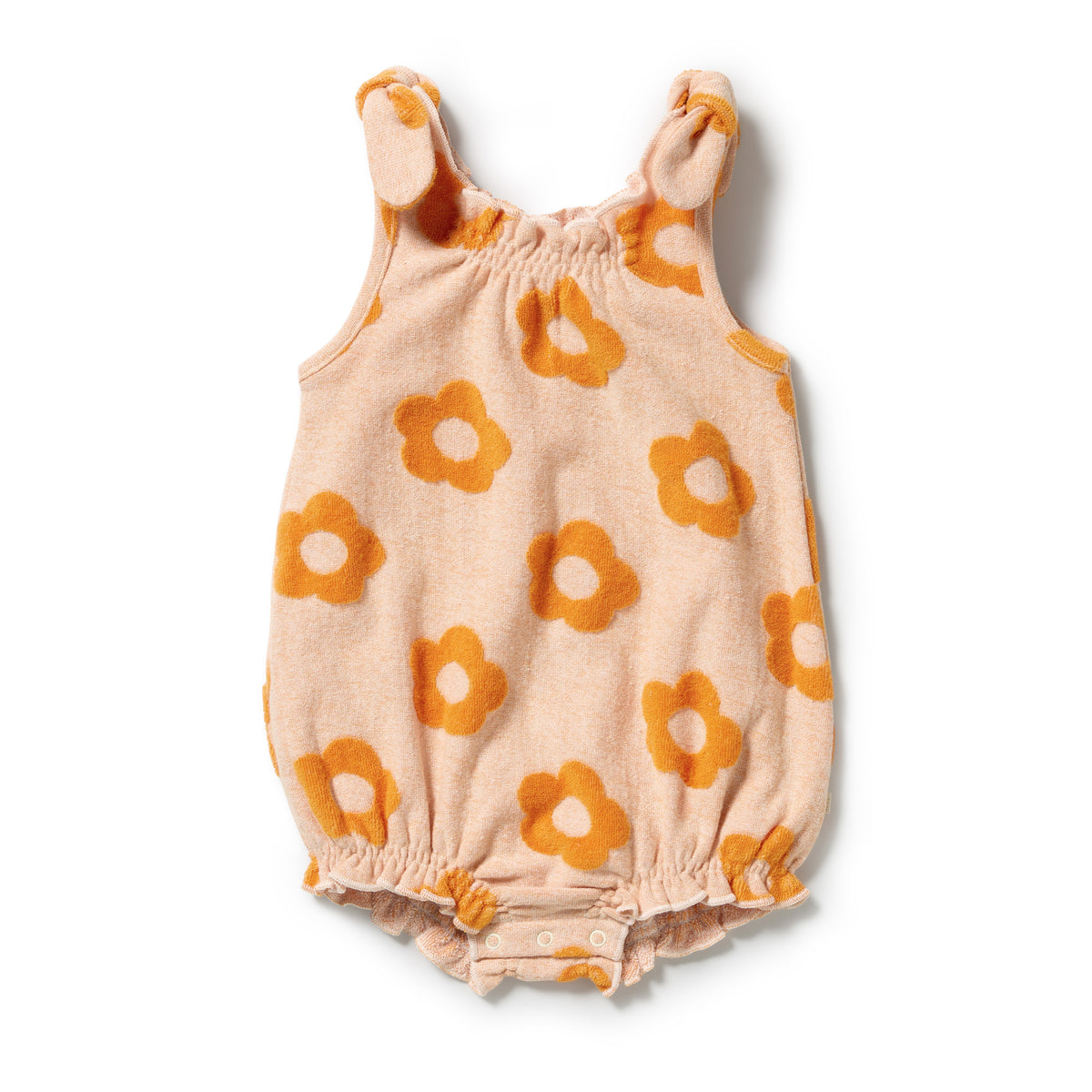 Wilson & Frenchy Daisy Glow Organic Terry Tie Playsuit