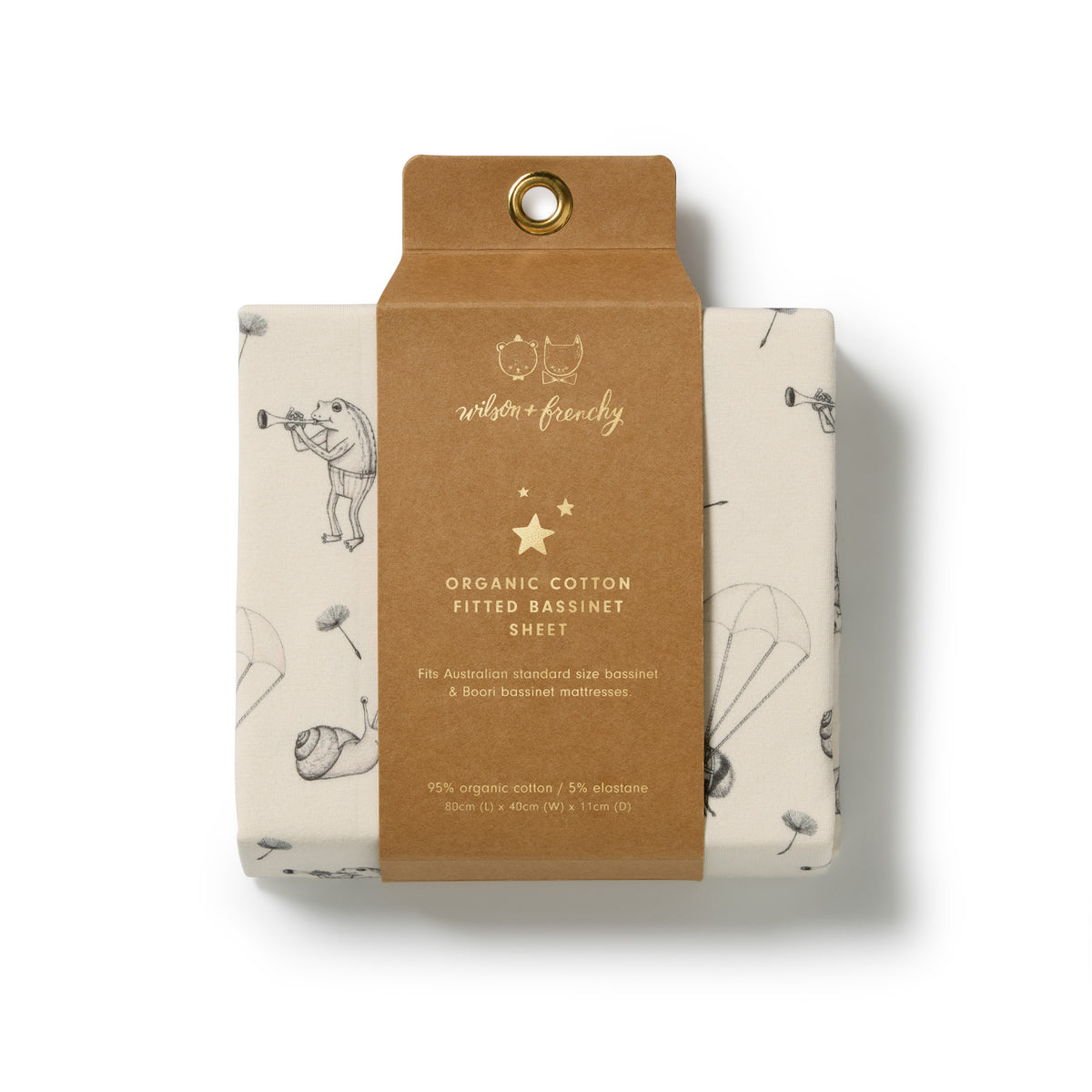 Wilson & Frenchy Whispering Willow Organic Bassinet Sheet