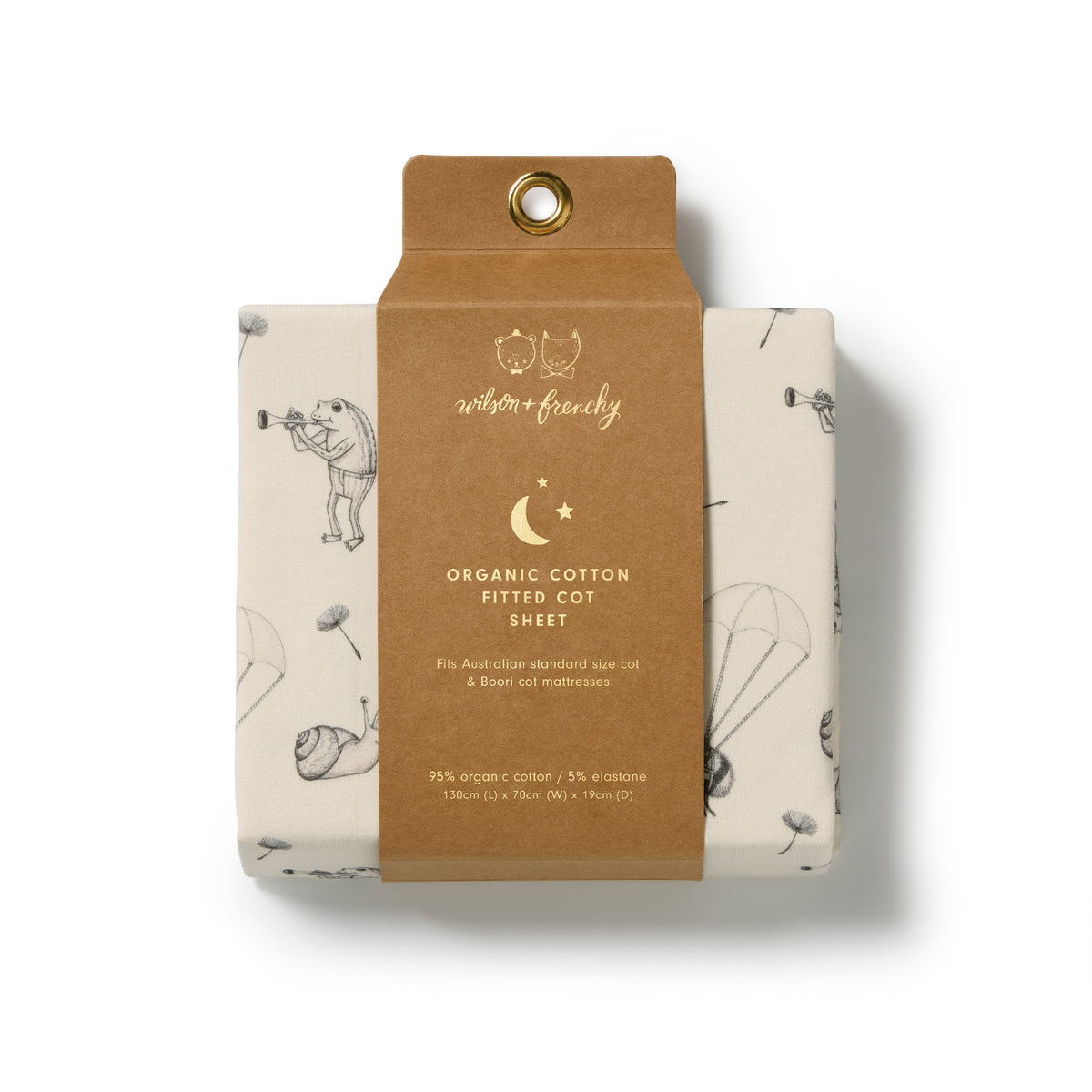 Wilson & Frenchy Whispering Willow Organic Cot Sheet
