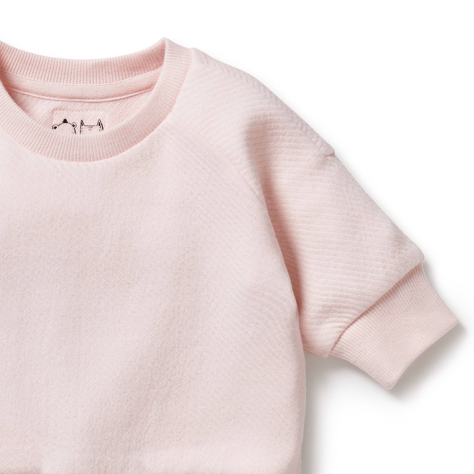 Wilson & Frenchy Pink Organic Quilt Sweat