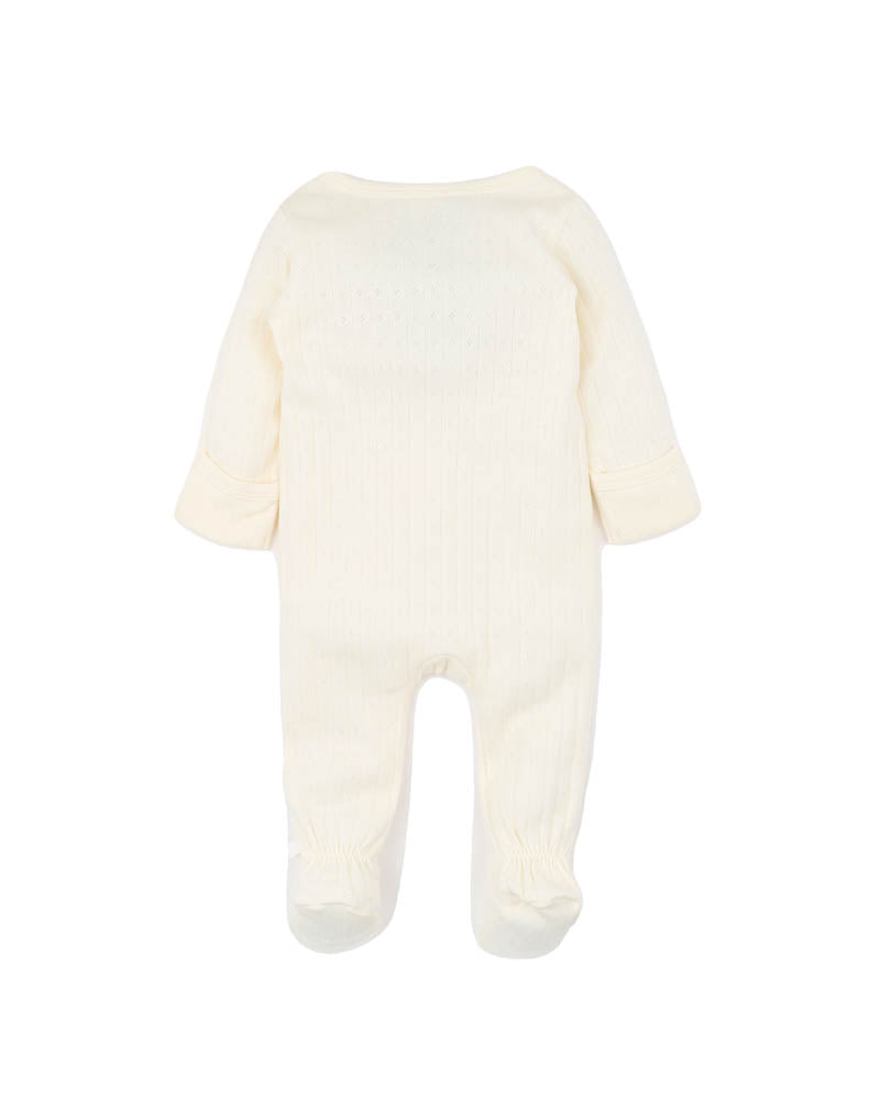 Bebe Milk Organic Pointelle Long Sleeve Zipsuit