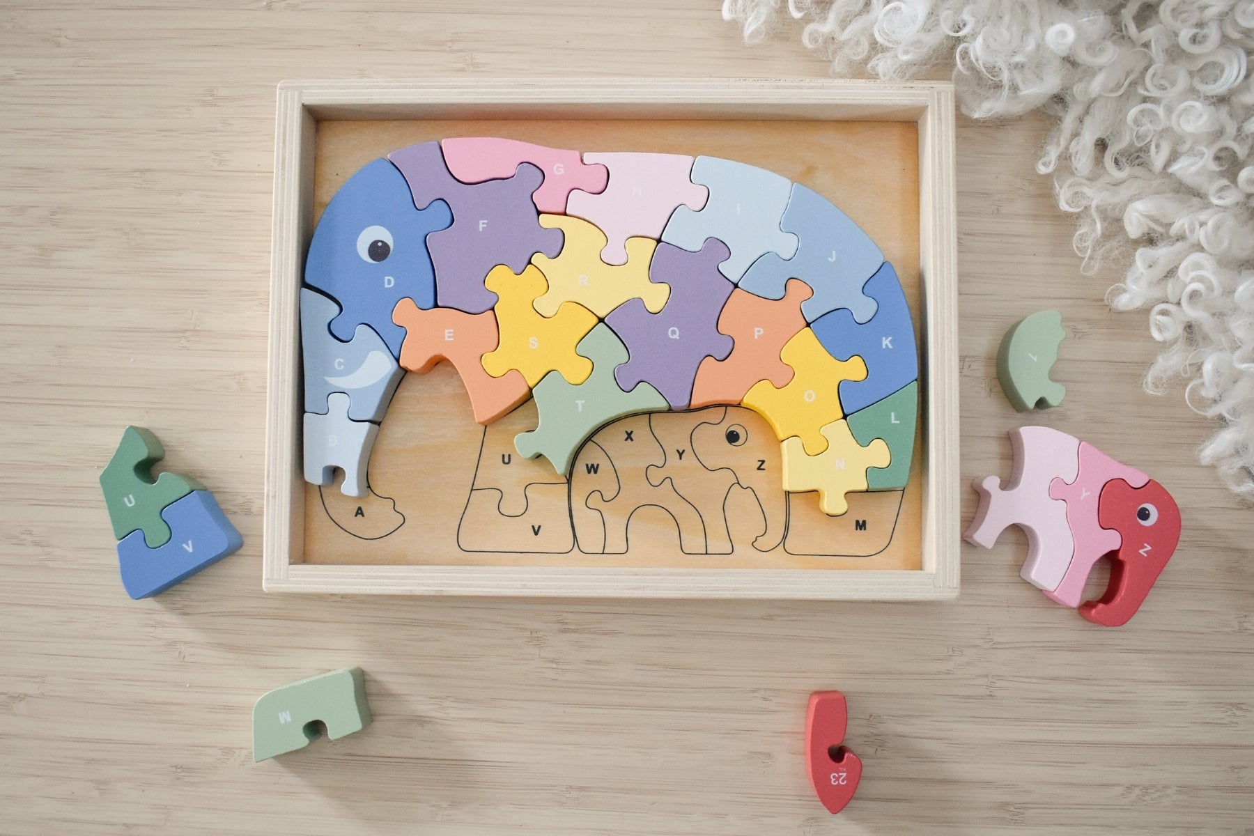 Elephant A-Z Chunky Jigsaw Puzzle