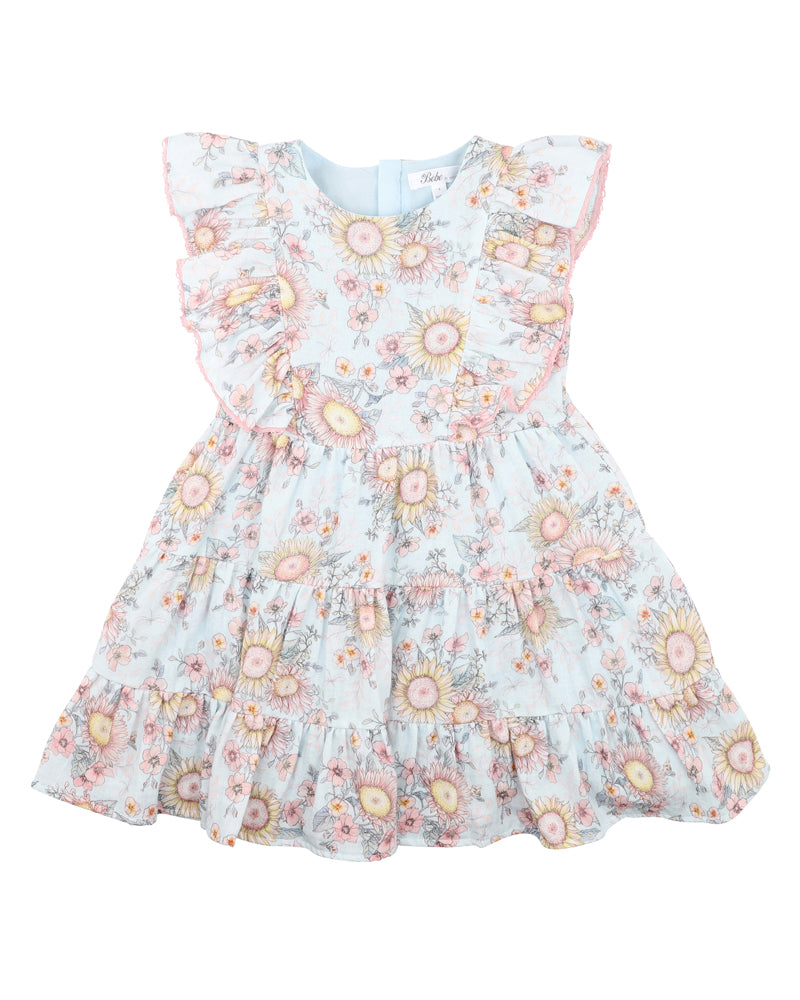 Bebe Abby Print Tiered Dress