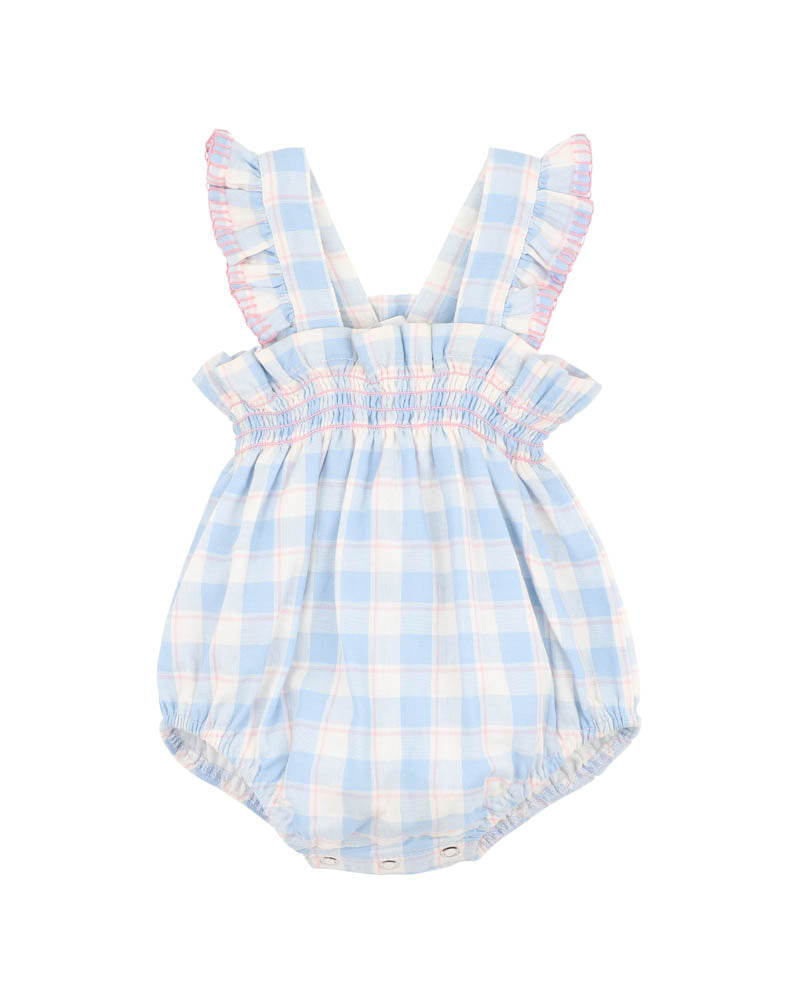 Bebe Bonnie Check Organic Bodysuit