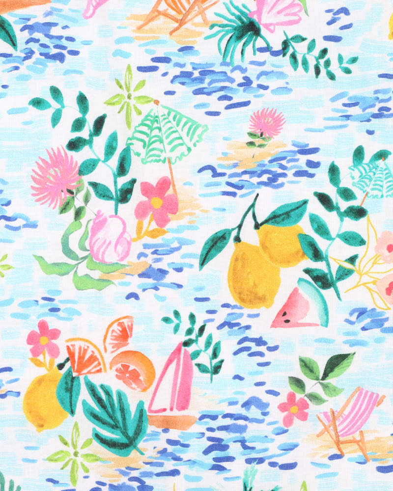 Minihaha Addsion Print Long Sleeve Sun Suit