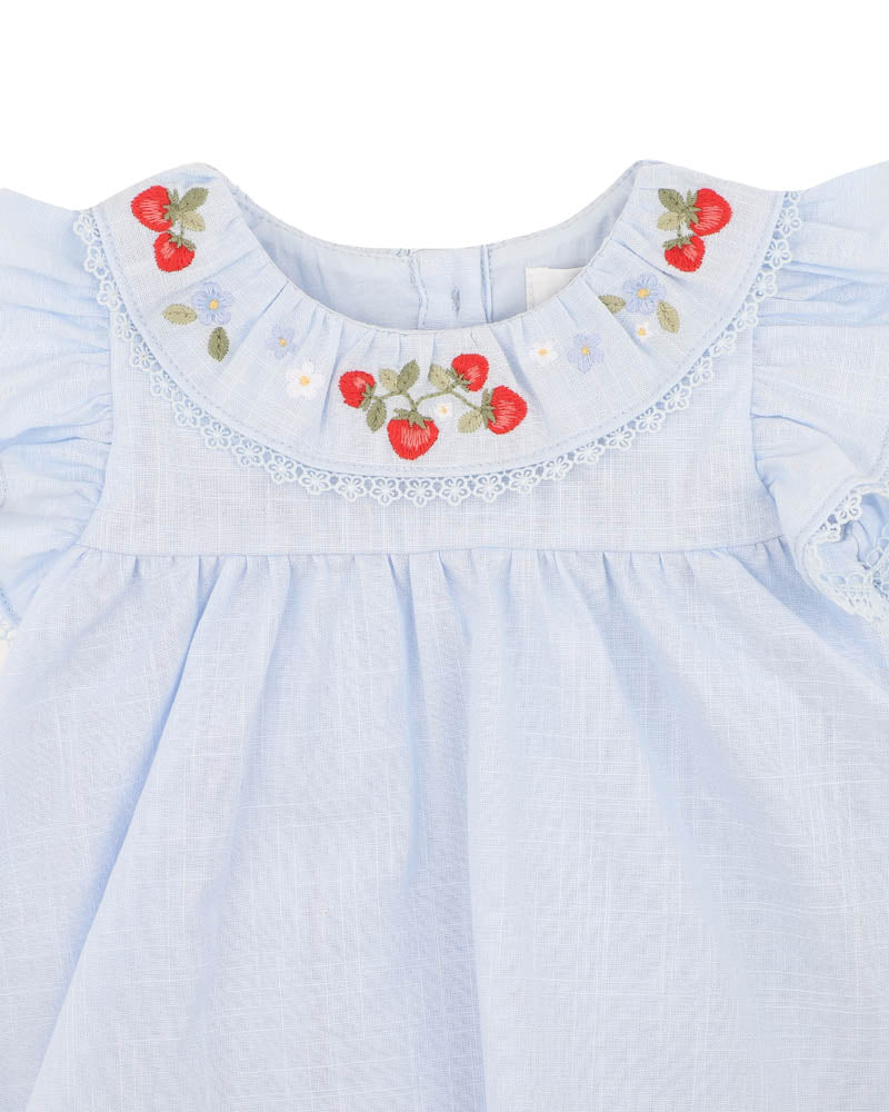 Poppy Embroidered Overlay Bodysuit