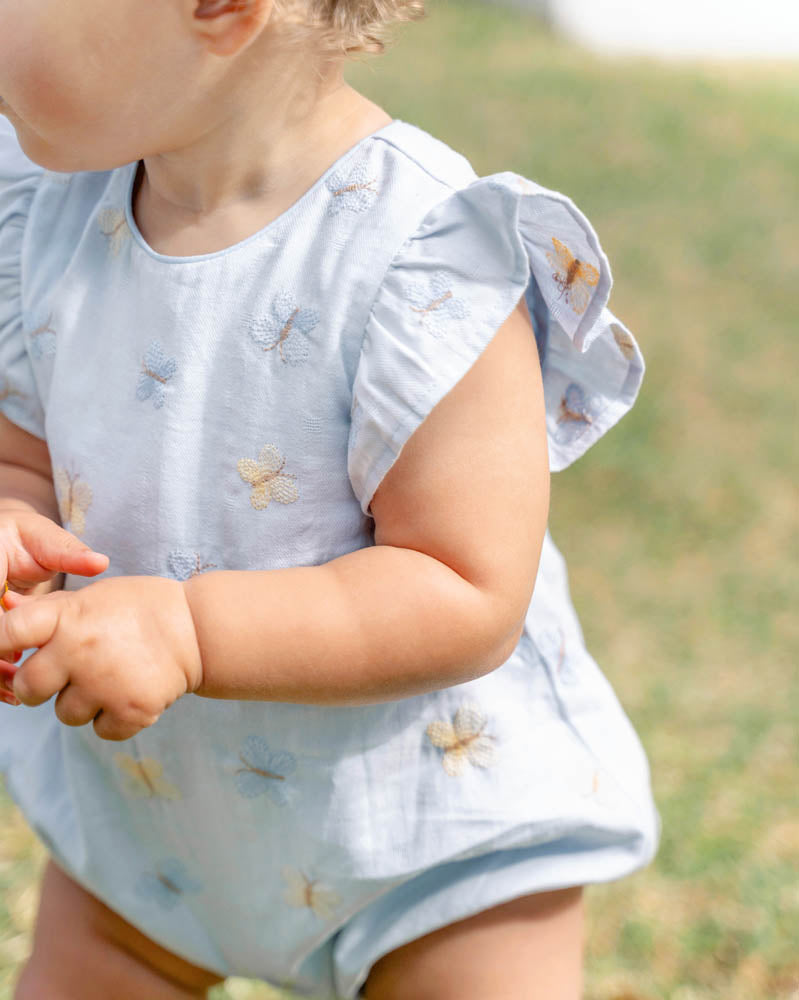 Libby Embroidered Butterfly Romper