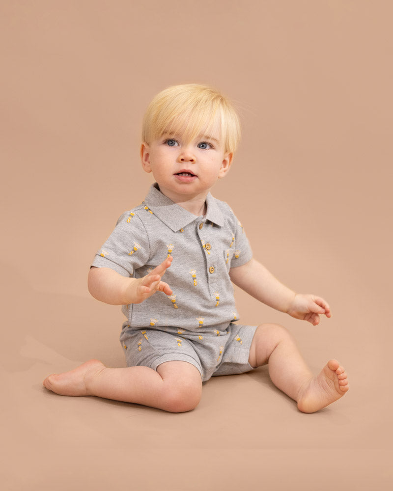 Bebe Ellis Giraffe Polo Romper