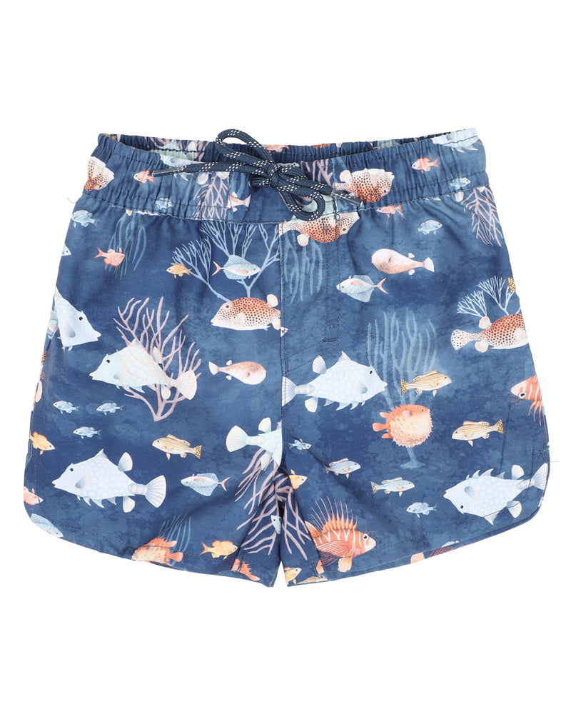 Minihaha Aiden Blue Print Boardshorts