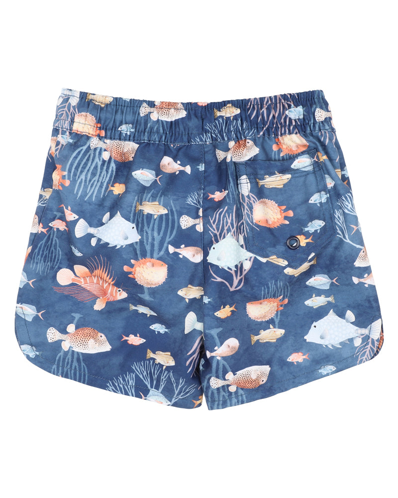 Minihaha Aiden Blue Print Boardshorts