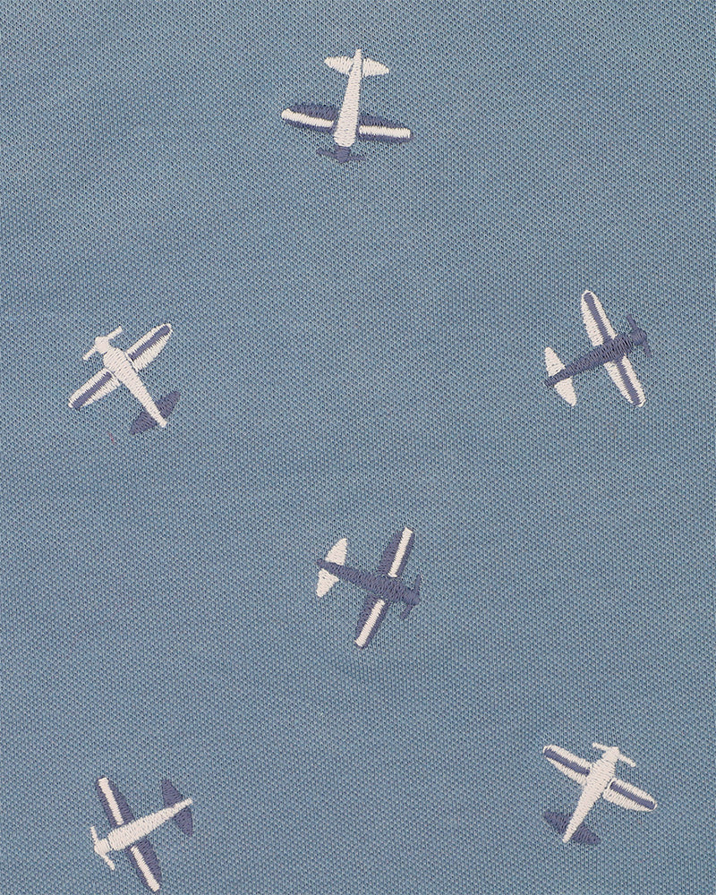 Bebe Harlan Airplane Embroidered Polo