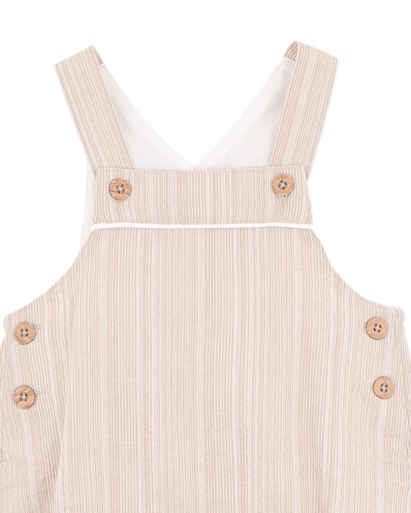 Bebe Roman Stone Stripe Overalls