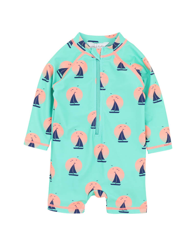 Minihaha Jarvis Green Long Sleeve Rash Suit