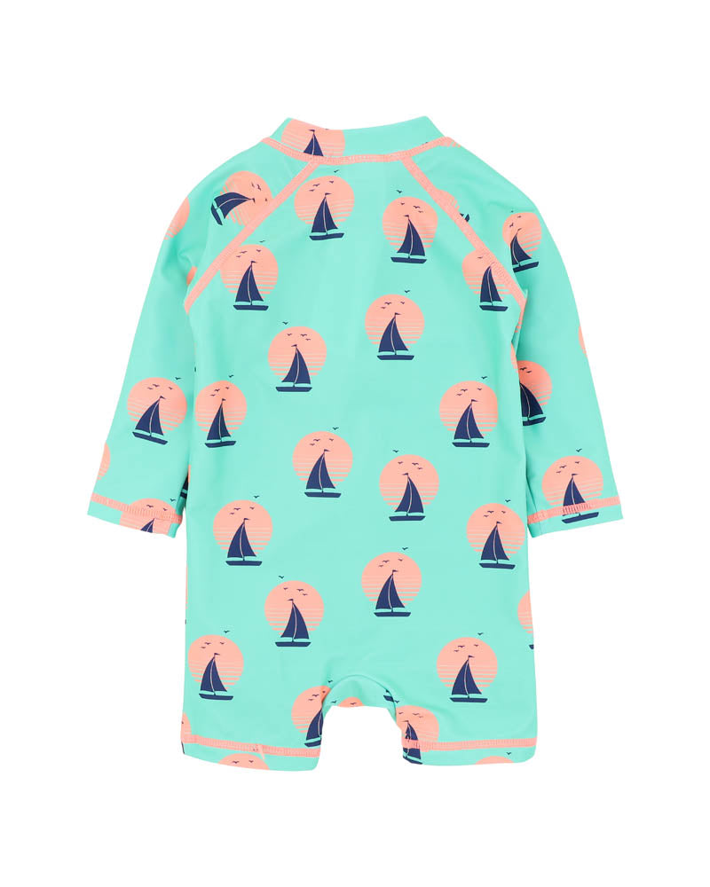 Minihaha Jarvis Green Long Sleeve Rash Suit