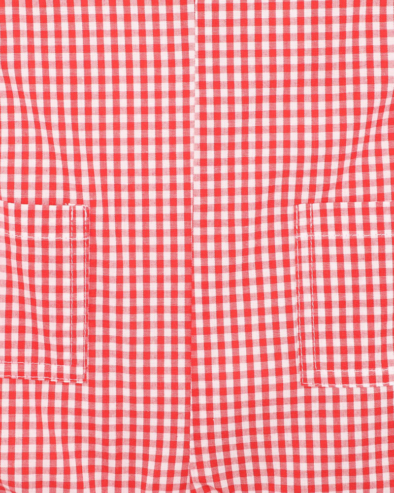 Festive Gingham Overalls