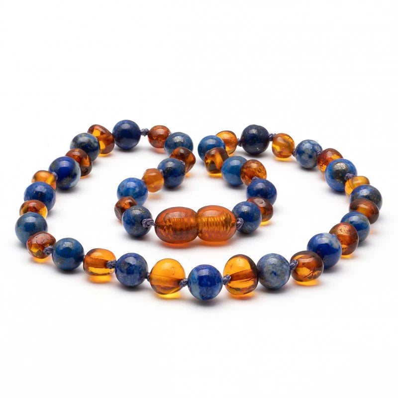 Zebra Babies Amber Necklace 32cm