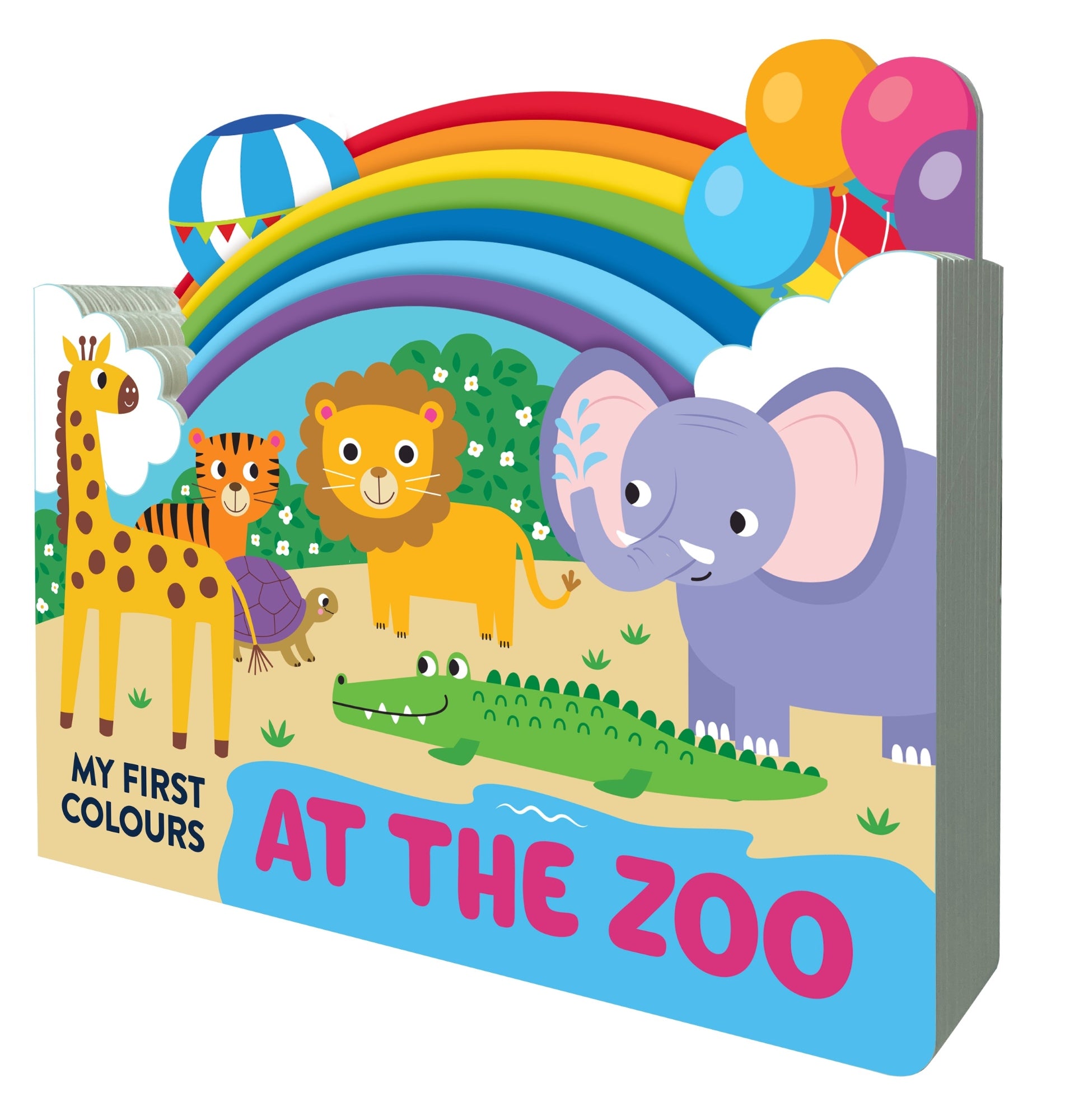 Chunky Scenes Board Book - My First Colours- At the Zoo