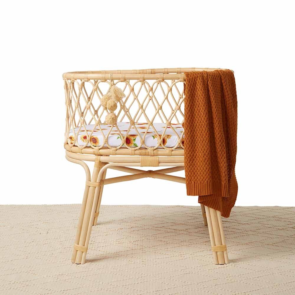 Snuggle Hunny Organic Bassinet Sheet/Change Pad Cover Sunflower