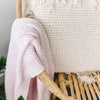 Snuggle Hunny Blush Pink Diamond Knit Organic Baby Blanket