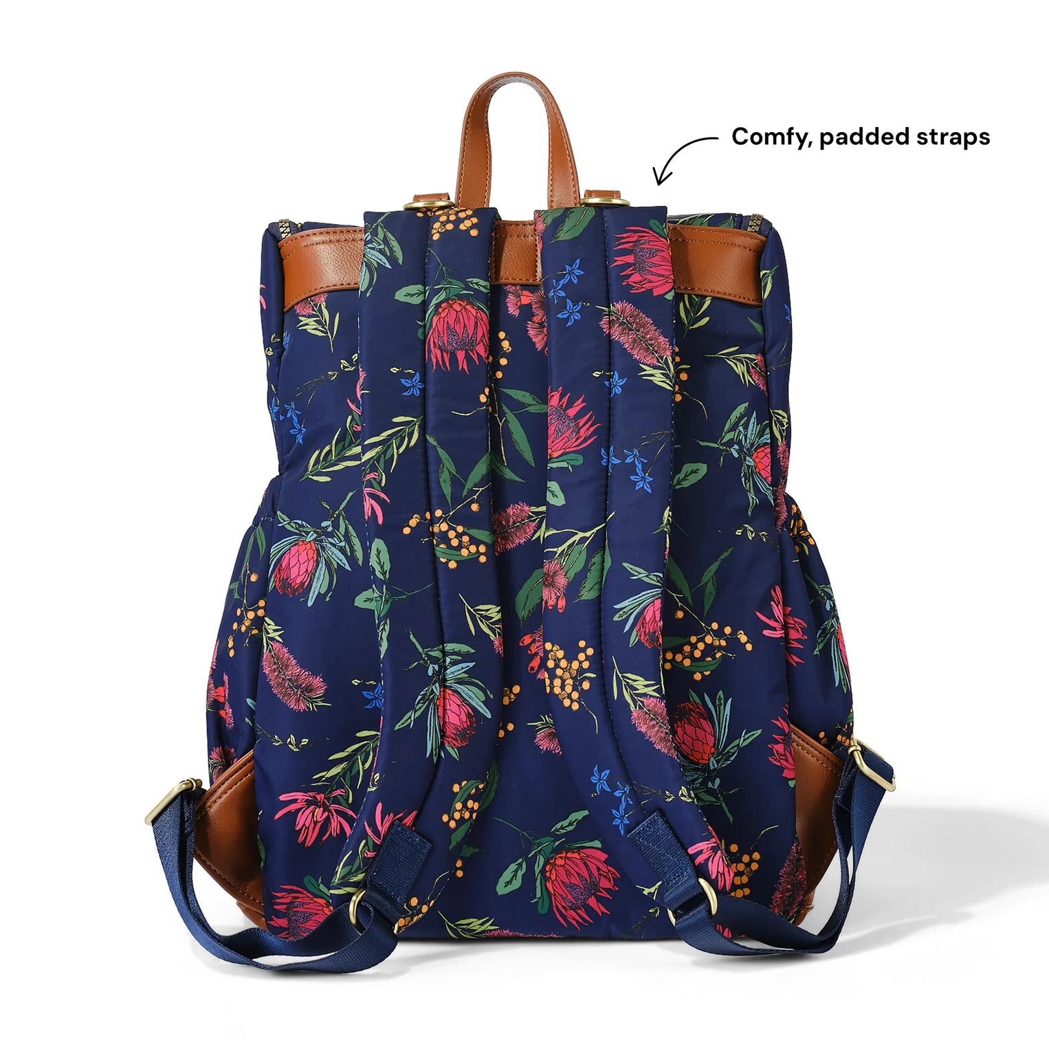 OiOi Botanical Floral Nylon Backpack
