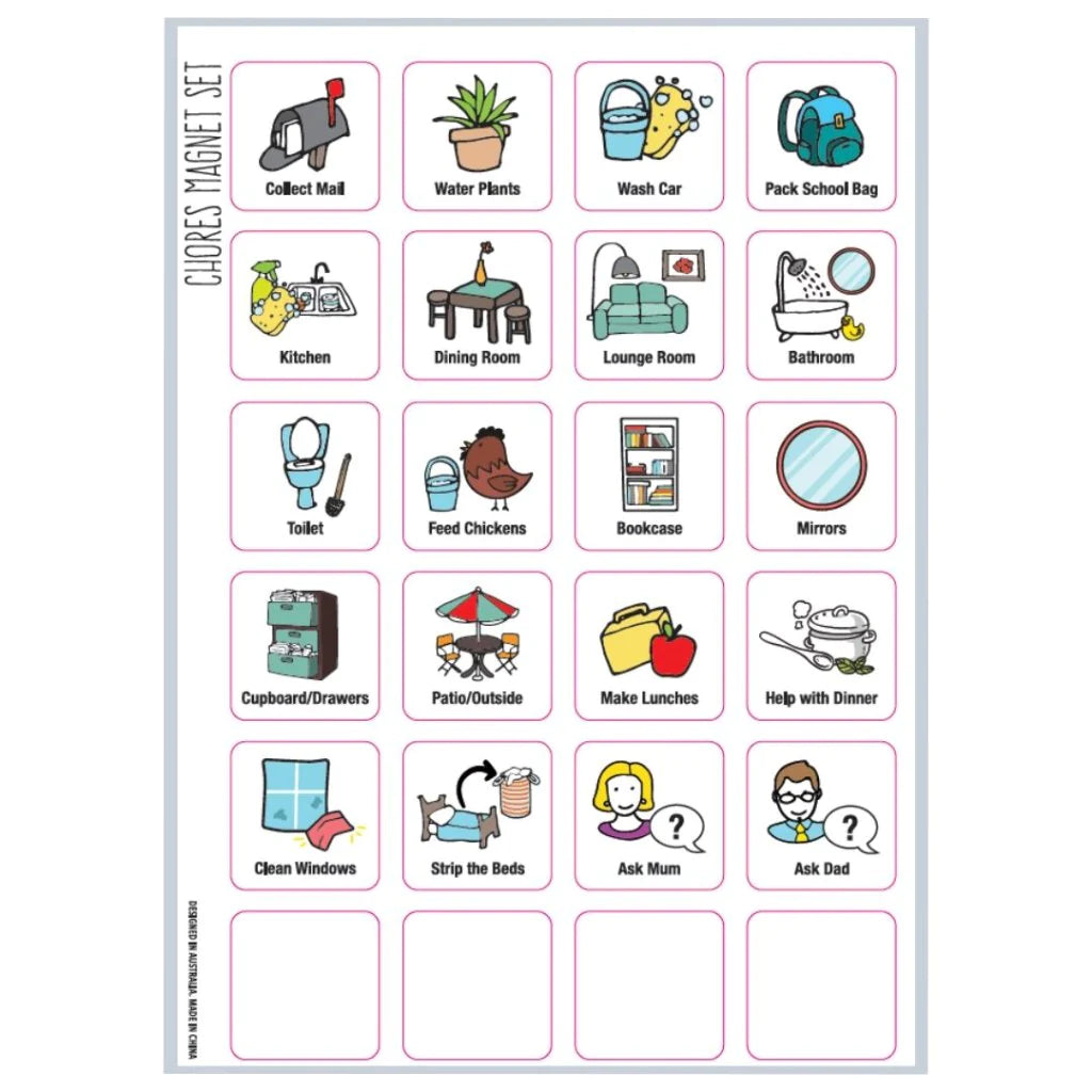Prepp'd Kids Chore Chart Set (A4)