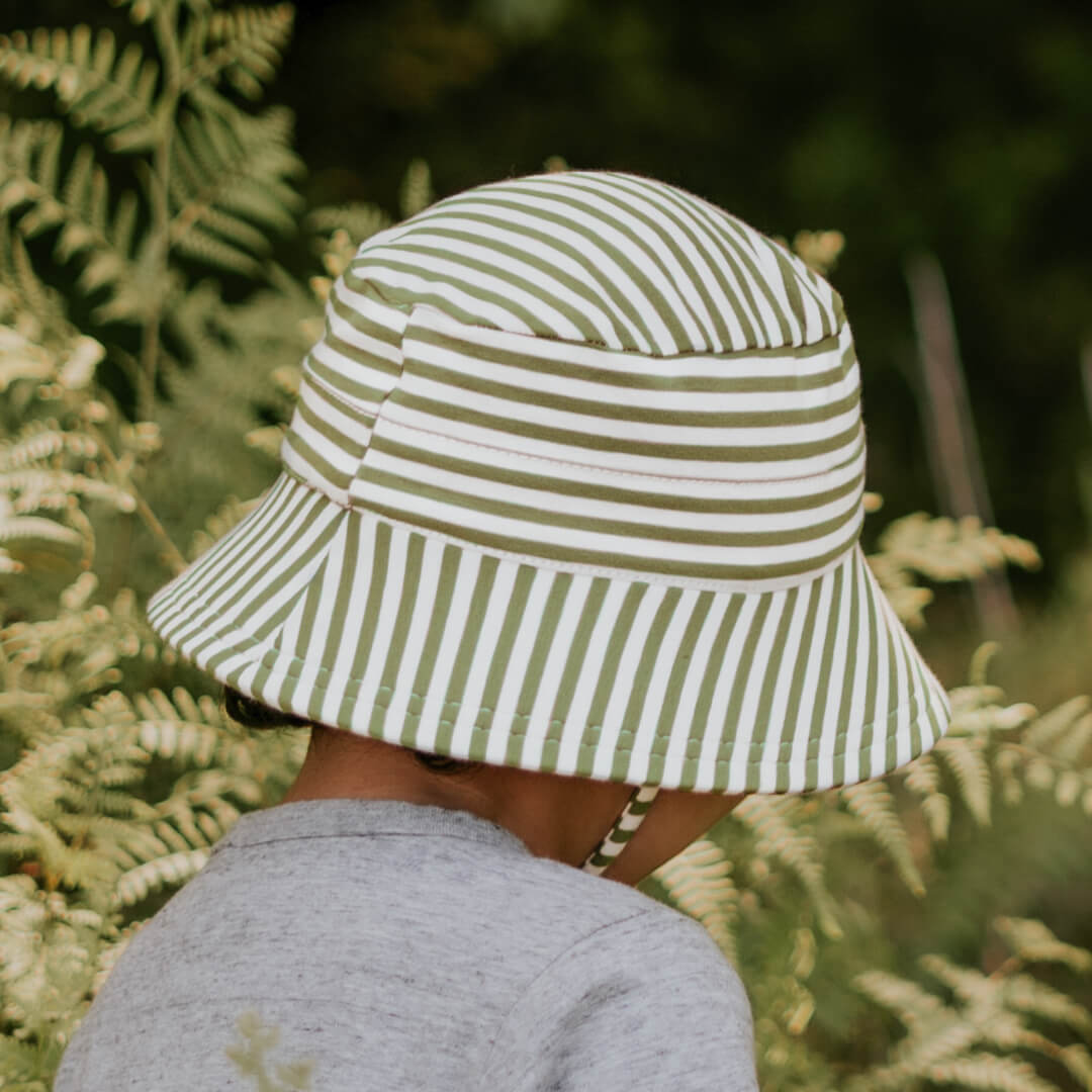 Bedhead Classic Bucket Sun Hat - Khaki Stripe