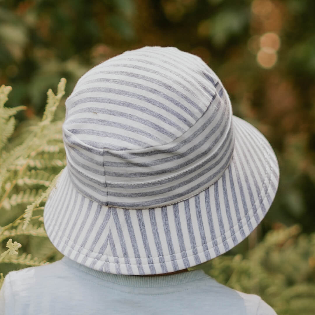 Bedhead Classic Bucket Sun Hat - Grey Stripe