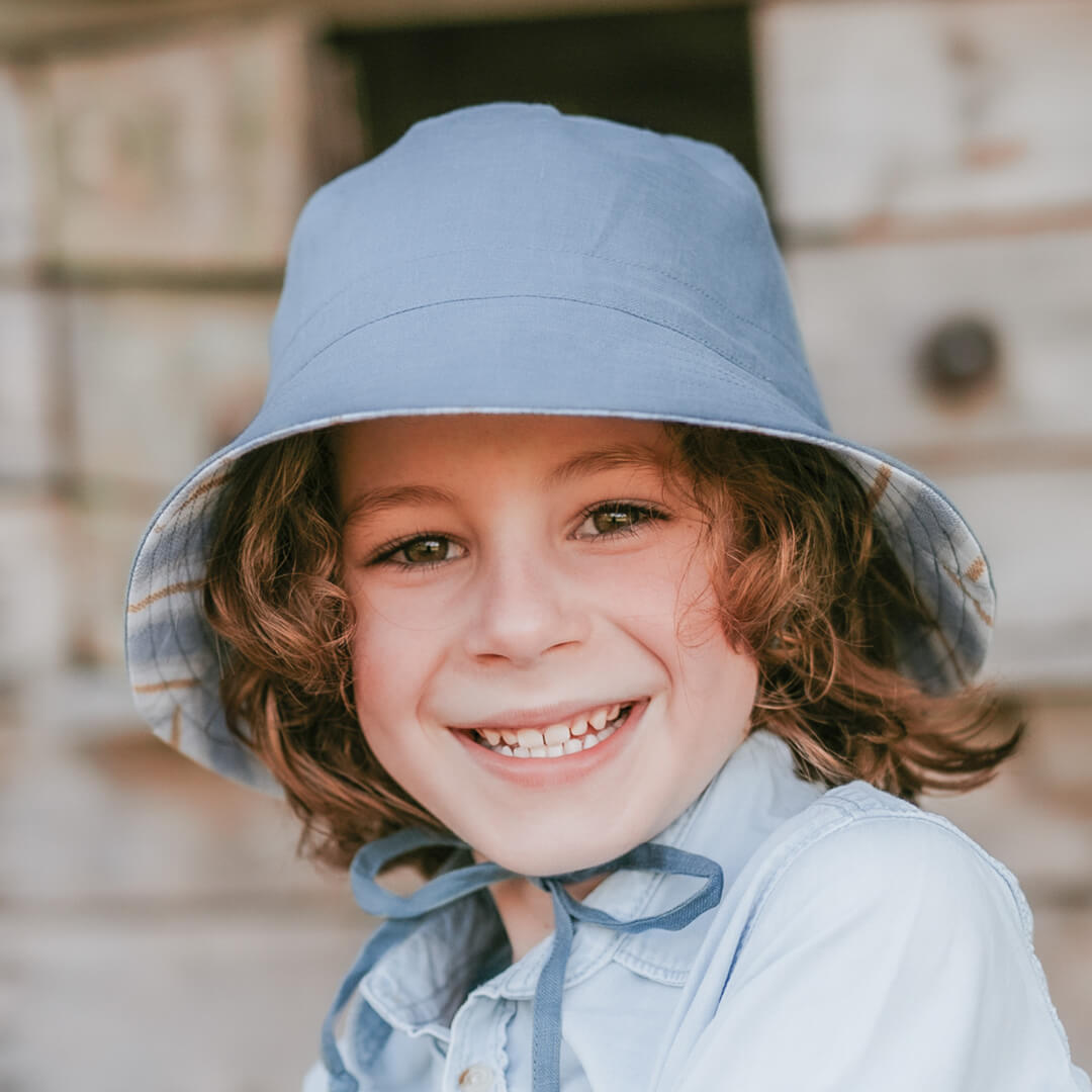 Bedhead Heritage Kids Reversible Classic Bucket Hat - Spencer/Steele