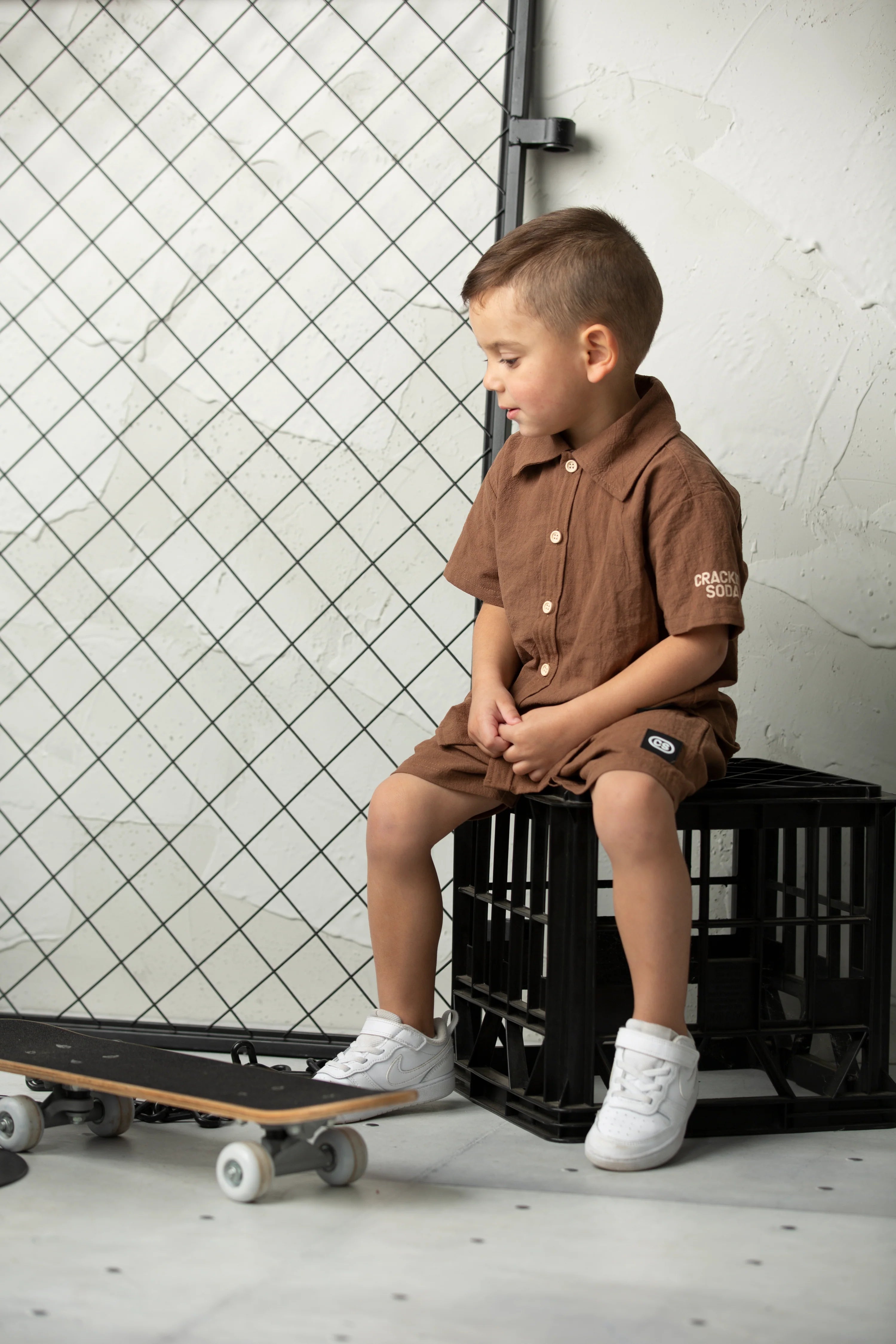 Cracked Soda Dash Linen Shirt Mocka