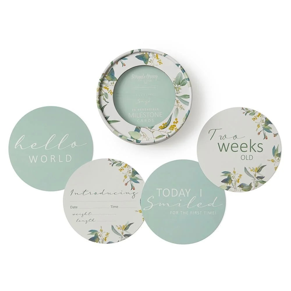 Snuggle Hunny Eucalypt & Reversible Milestone Cards