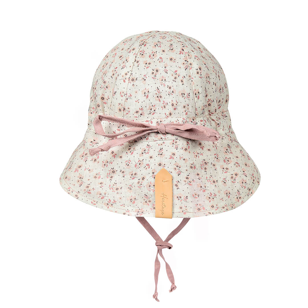 Bedhead Heritage Baby Reversible Flap Sun Hat - Ruby/Rosa