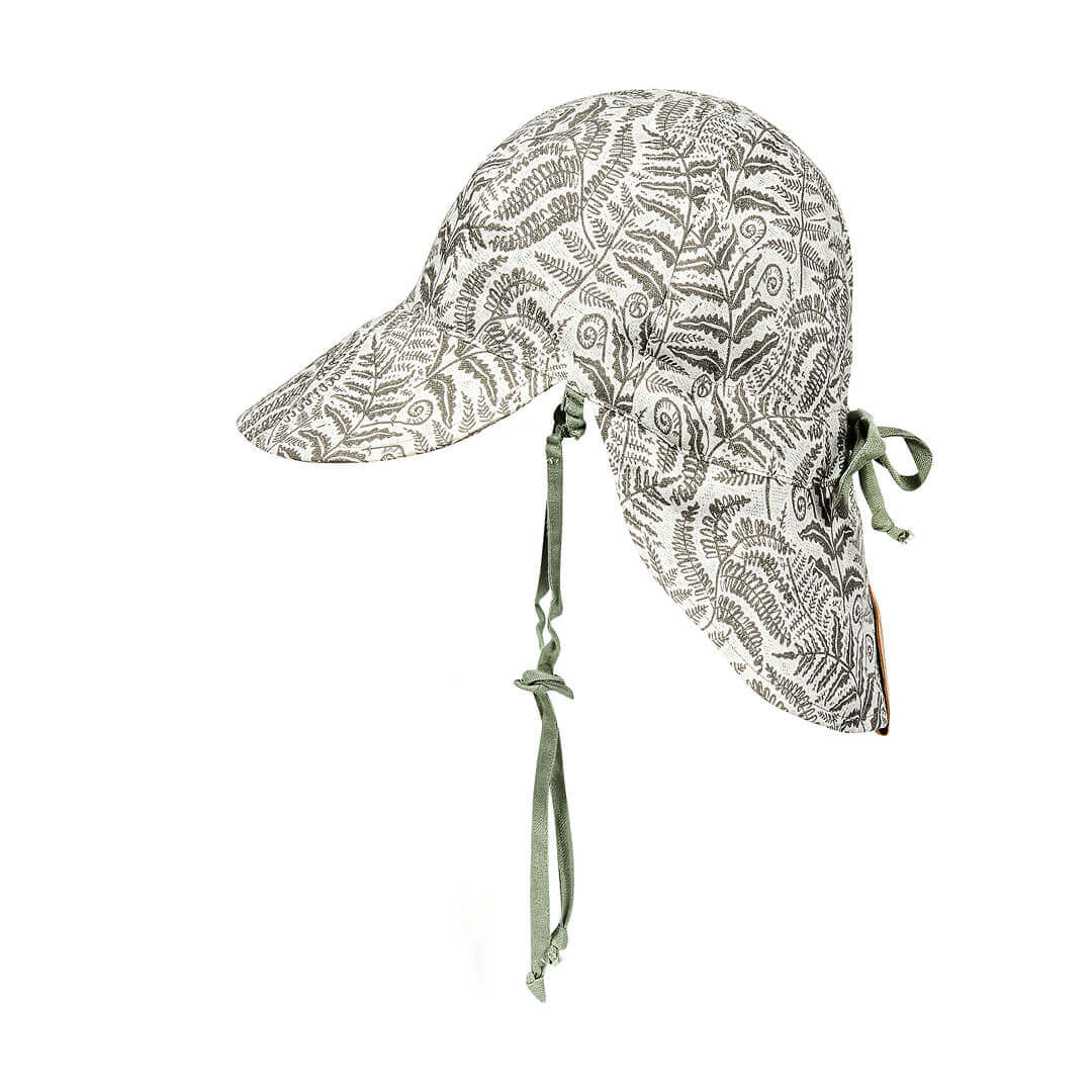 Bedhead Heritage Baby Reversible Flap Sun Hat - Fern/Moss