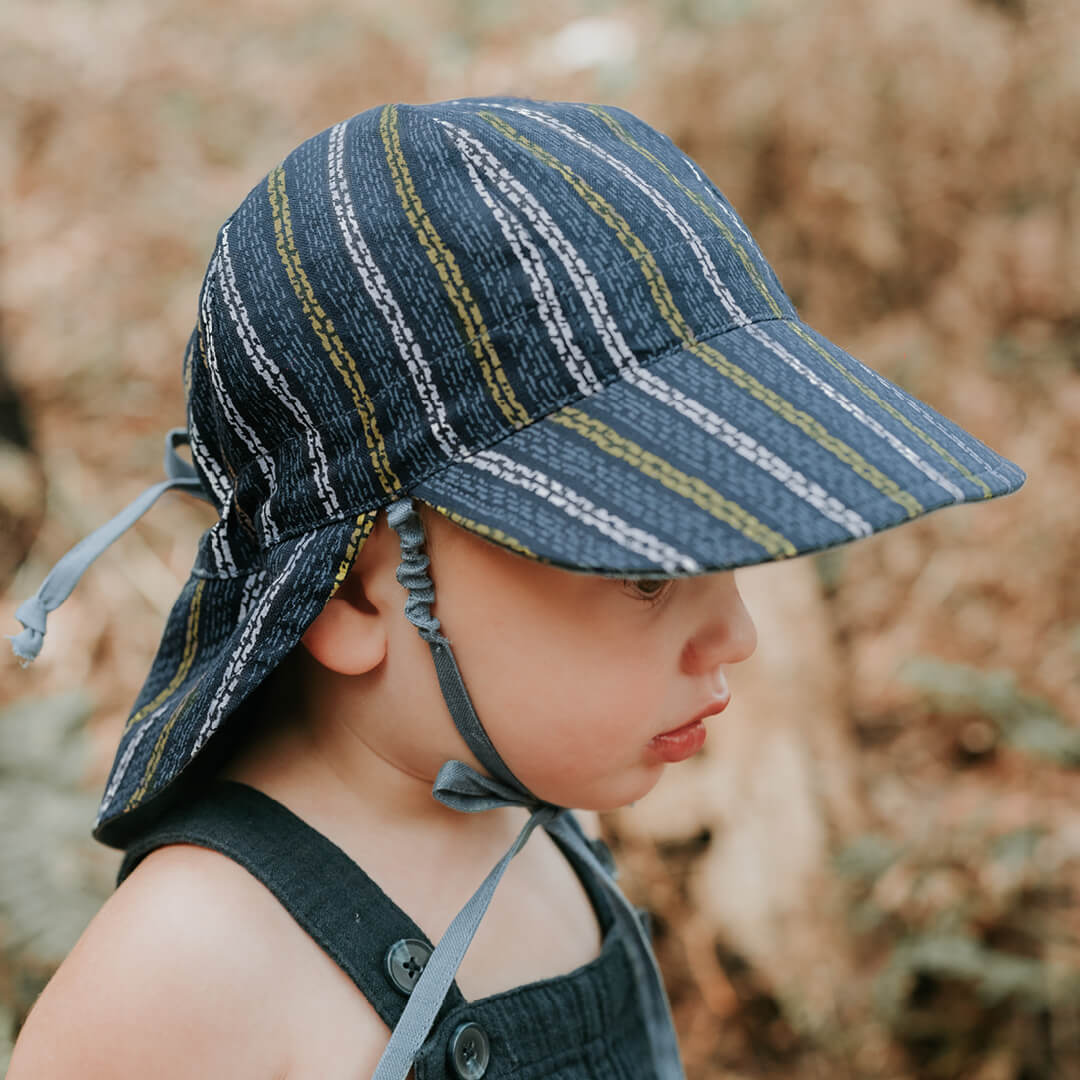 Bedhead Heritage Baby Reversible Flap Sun Hat - Stanford/Steele