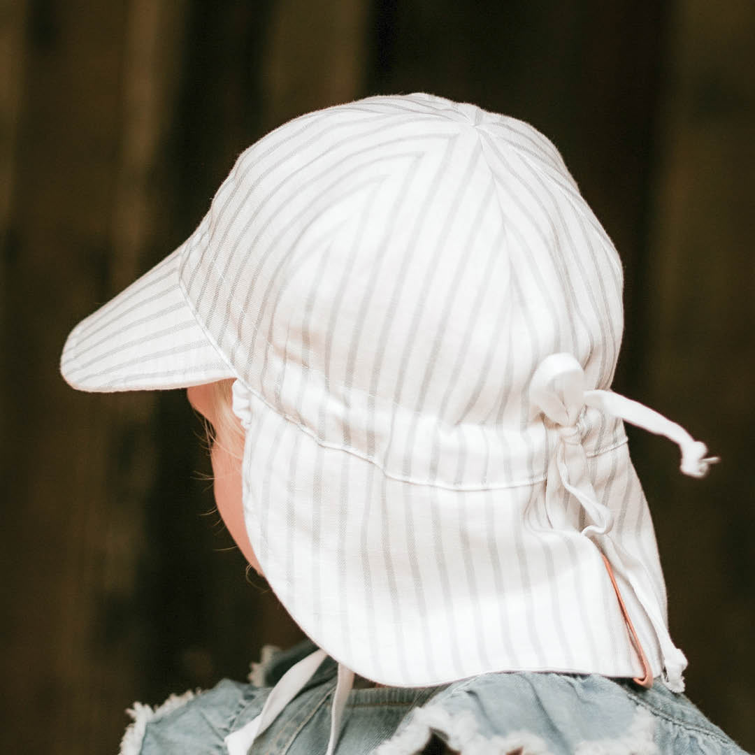 Bedhead Heritage Baby Reversible Flap Sun Hat - Finley/Blanc