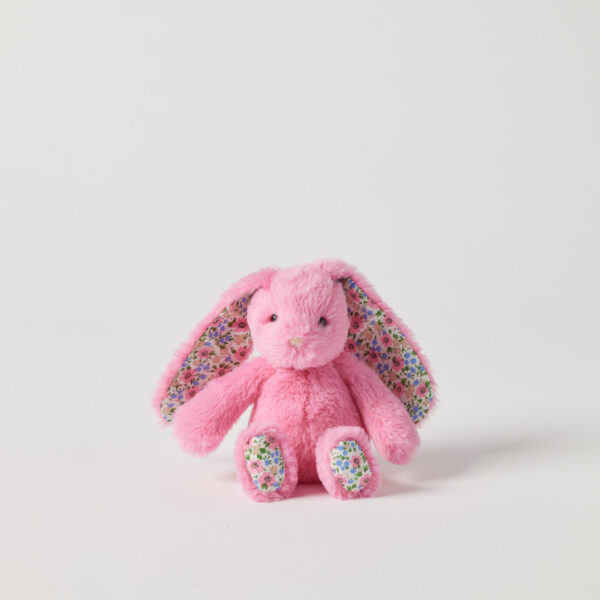 Jiggle and Giggle Floral Sherbet Pink Bunny Rattle