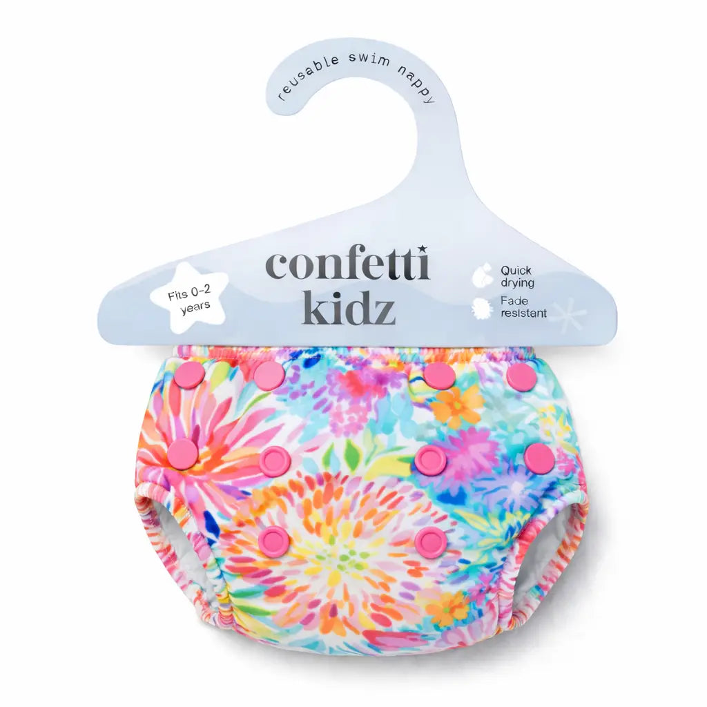 Confetti Kidz Reusable Swim Nappy Garden Glow