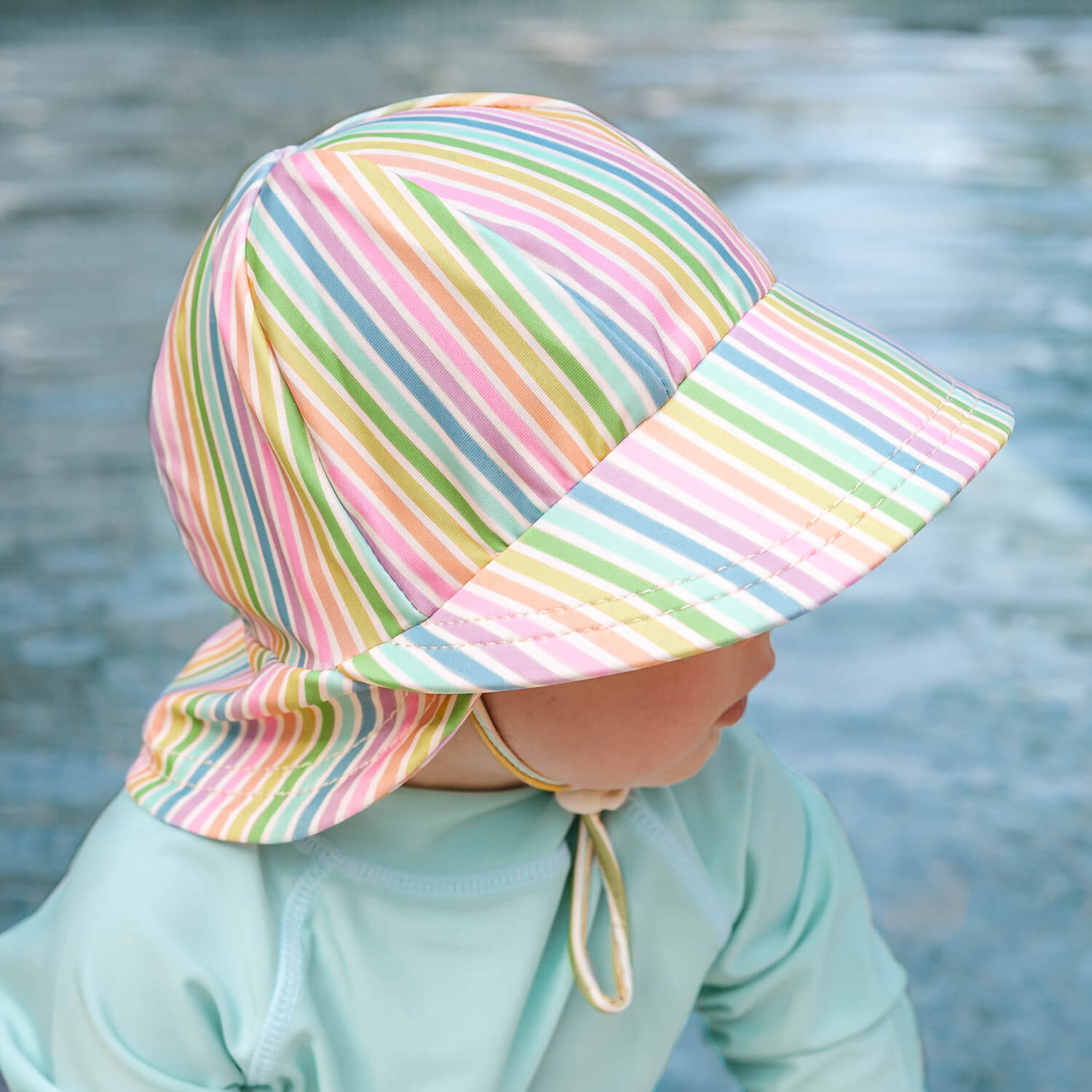 Bedhead Hats Kids Swim Legionnaire Hat Rainbow