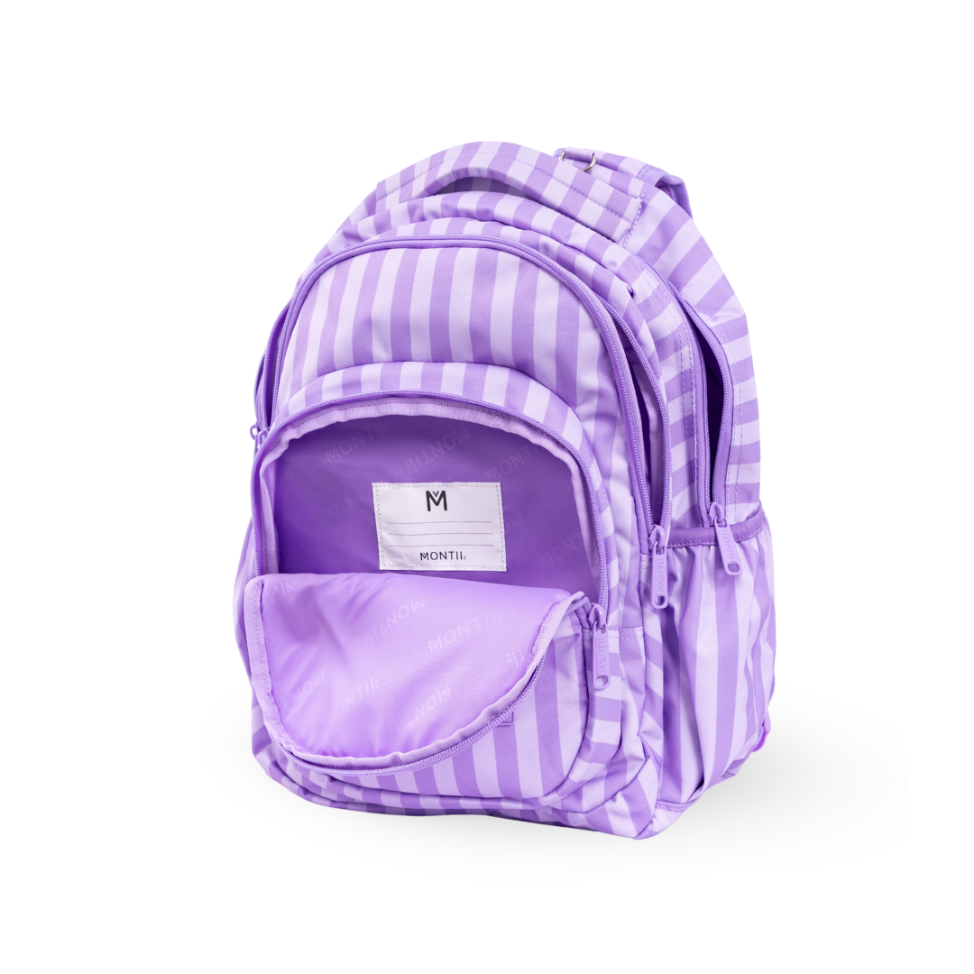 MontiiCo School Bag Lilac Stripe