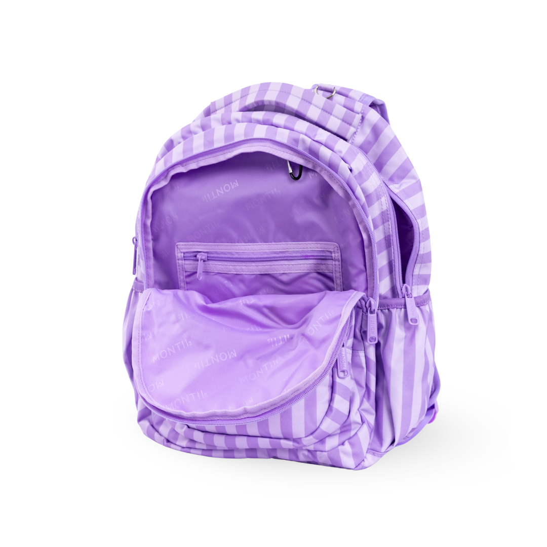 MontiiCo School Bag Lilac Stripe
