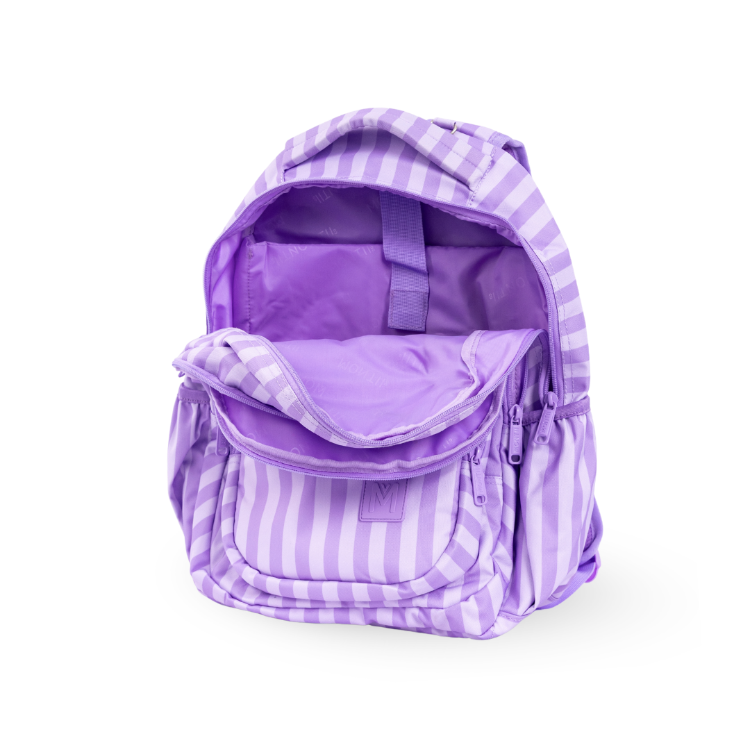 MontiiCo School Bag Lilac Stripe
