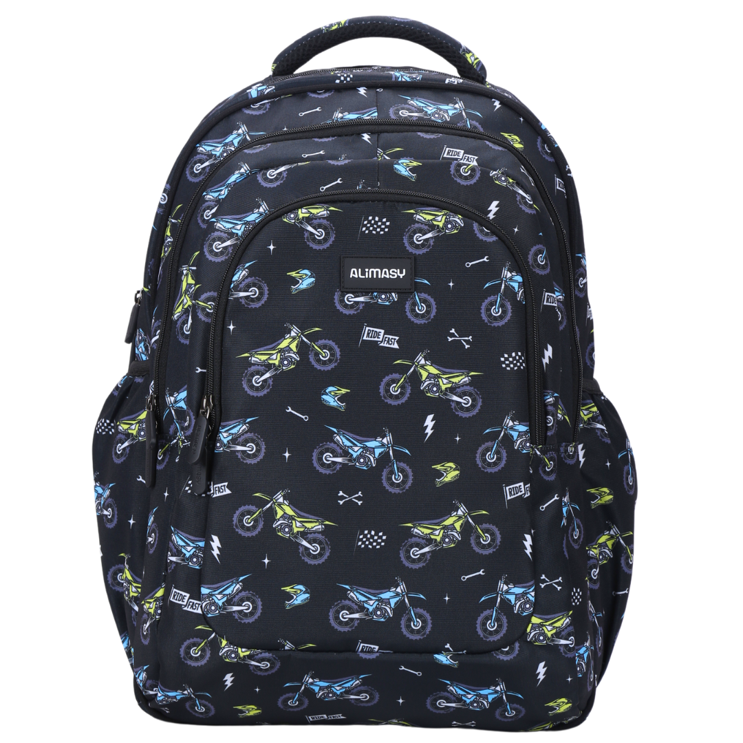 Alimasy Large School Backpack - Motorcross