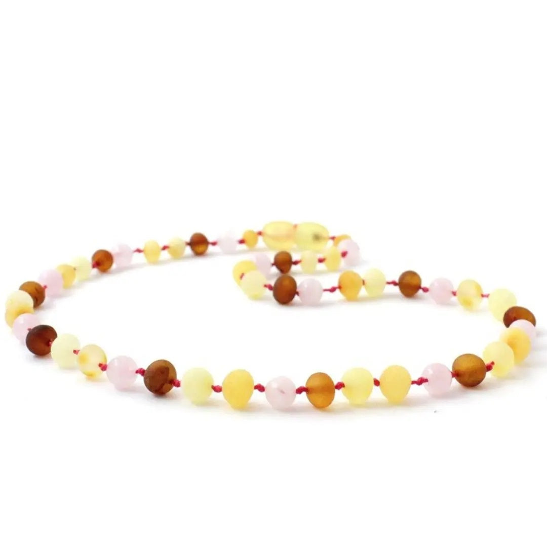 Zebra Babies Amber Necklace 32cm