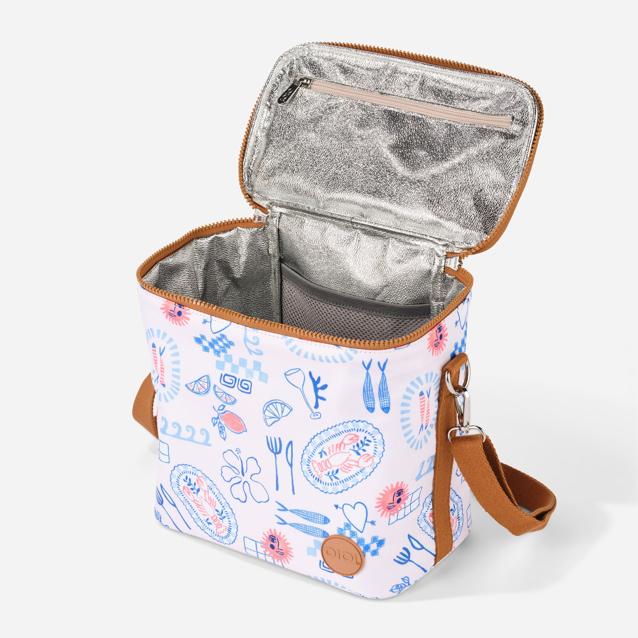 OiOi Midi Insulated Lunch Bag - Mediterranean